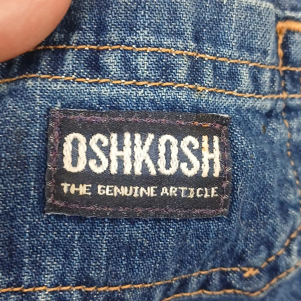 OshKosh B'gosh Vintage Denim Overall Dress Size XL (12month
